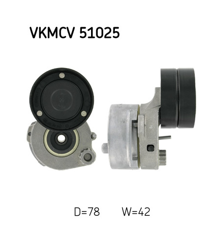 Napínací kladka, žebrovaný klínový řemen SKF VKMCV 51025