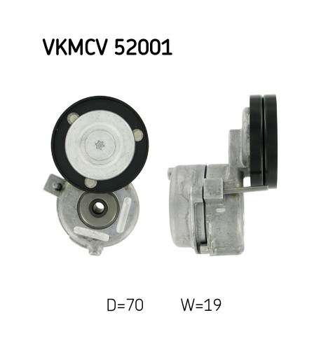 Napínací kladka, žebrovaný klínový řemen SKF VKMCV 52001
