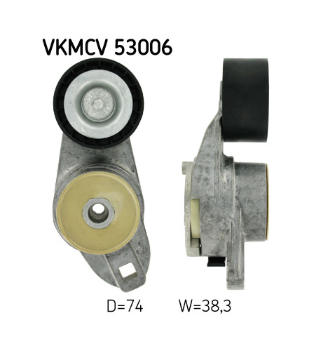 Napínací kladka, žebrovaný klínový řemen SKF VKMCV 53006