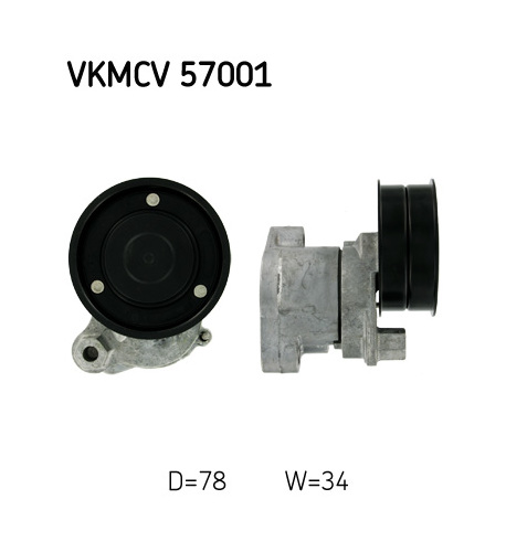 Napínací kladka, žebrovaný klínový řemen SKF VKMCV 57001