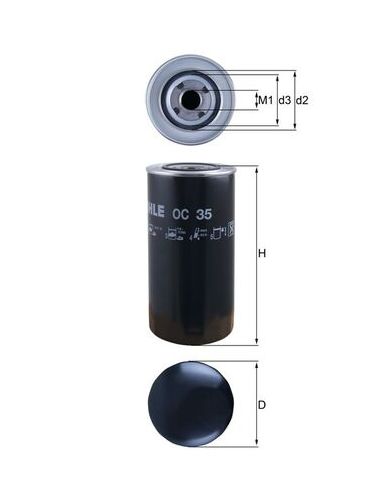 Olejový filtr MAHLE OC 35