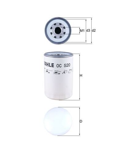 Olejový filtr MAHLE OC 520