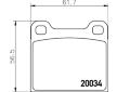 Sada brzdových destiček, kotoučová brzda HELLA 8DB 355 007-021