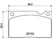 Sada brzdových destiček, kotoučová brzda HELLA 8DB 355 018-391