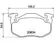 Sada brzdových destiček, kotoučová brzda HELLA 8DB 355 007-661