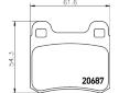 Sada brzdových destiček, kotoučová brzda HELLA 8DB 355 007-351