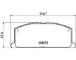 Sada brzdových destiček, kotoučová brzda HELLA 8DB 355 006-091