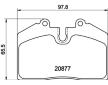 Sada brzdových destiček, kotoučová brzda HELLA 8DB 355 006-351