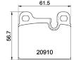 Sada brzdových platničiek kotúčovej brzdy HELLA 8DB 355 008-111