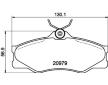 Sada brzdových destiček, kotoučová brzda HELLA 8DB 355 017-661