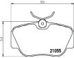 Sada brzdových destiček, kotoučová brzda HELLA 8DB 355 006-181