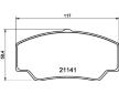 Sada brzdových platničiek kotúčovej brzdy HELLA 8DB 355 006-151