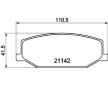 Sada brzdových destiček, kotoučová brzda HELLA 8DB 355 006-161