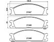 Sada brzdových destiček, kotoučová brzda HELLA 8DB 355 005-651