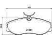 Sada brzdových destiček, kotoučová brzda HELLA 8DB 355 016-651