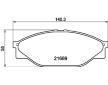 Sada brzdových destiček, kotoučová brzda HELLA 8DB 355 016-411