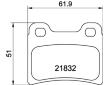 Sada brzdových destiček, kotoučová brzda HELLA 8DB 355 008-151