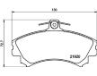 Sada brzdových destiček, kotoučová brzda HELLA 8DB 355 016-681