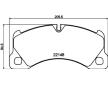 Sada brzdových destiček, kotoučová brzda HELLA 8DB 355 040-631