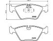 Sada brzdových destiček, kotoučová brzda HELLA 8DB 355 009-001