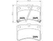 Sada brzdových destiček, kotoučová brzda HELLA 8DB 355 017-121