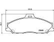 Sada brzdových destiček, kotoučová brzda HELLA 8DB 355 009-751