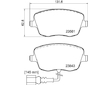 Sada brzdových destiček, kotoučová brzda HELLA 8DB 355 018-811