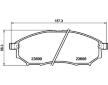 Sada brzdových destiček, kotoučová brzda HELLA 8DB 355 021-101