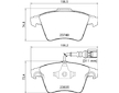 Sada brzdových destiček, kotoučová brzda HELLA 8DB 355 011-621