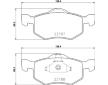 Sada brzdových destiček, kotoučová brzda HELLA 8DB 355 039-271