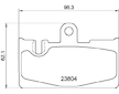 Sada brzdových destiček, kotoučová brzda HELLA 8DB 355 011-661