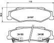 Sada brzdových destiček, kotoučová brzda HELLA 8DB 355 013-191