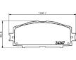 Sada brzdových destiček, kotoučová brzda HELLA 8DB 355 012-361