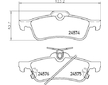 Sada brzdových destiček, kotoučová brzda HELLA 8DB 355 013-461