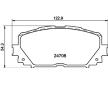 Sada brzdových destiček, kotoučová brzda HELLA 8DB 355 013-901