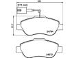 Sada brzdových destiček, kotoučová brzda HELLA 8DB 355 019-921