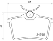 Sada brzdových destiček, kotoučová brzda HELLA 8DB 355 014-081