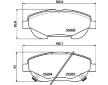 Sada brzdových destiček, kotoučová brzda HELLA 8DB 355 015-691