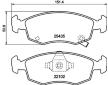 Sada brzdových destiček, kotoučová brzda HELLA 8DB 355 021-751