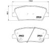 Sada brzdových destiček, kotoučová brzda HELLA 8DB 355 023-041
