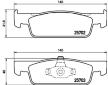 Sada brzdových destiček, kotoučová brzda HELLA 8DB 355 020-801