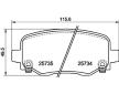 Sada brzdových destiček, kotoučová brzda HELLA 8DB 355 024-701