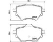 Sada brzdových destiček, kotoučová brzda HELLA 8DB 355 020-991