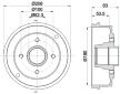 Brzdový buben HELLA 8DT 355 300-351