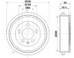 Brzdový bubon HELLA 8DT 355 300-371