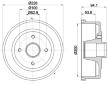 Brzdový buben HELLA 8DT 355 300-411