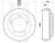 Brzdový buben HELLA 8DT 355 300-461