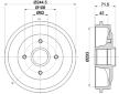 Brzdový buben HELLA 8DT 355 300-591