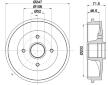 Brzdový buben HELLA 8DT 355 300-731