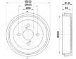 Brzdový buben HELLA 8DT 355 300-791